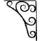 Ekena Millwork Tristan Wrought Iron Bracket, (Single center brace), Antiqued Pewter 1 1/2"W x 10"D x 12"H BKTM01X10X12STNAPW - alternate 7